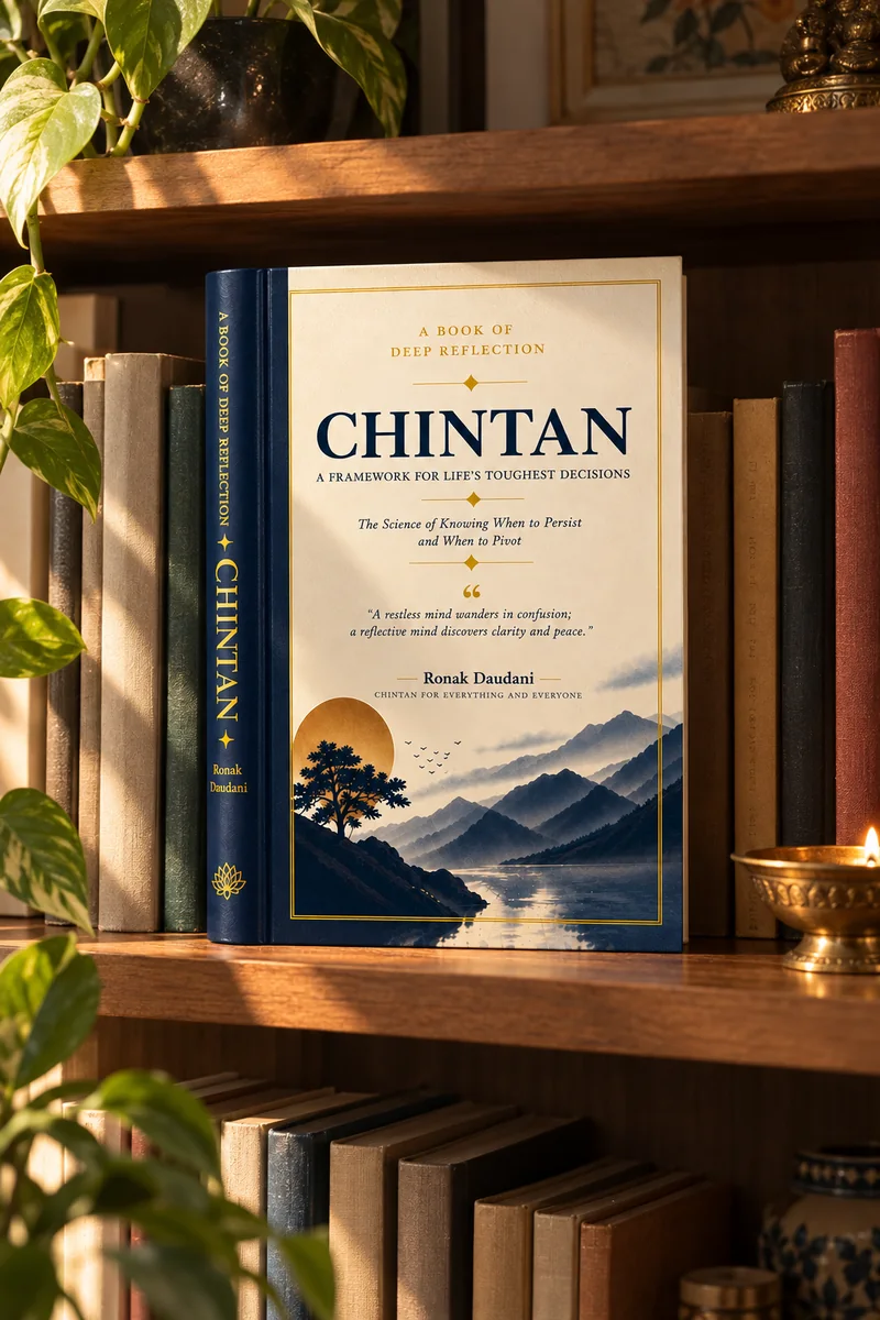 CHINTAN face-out on a home bookshelf
